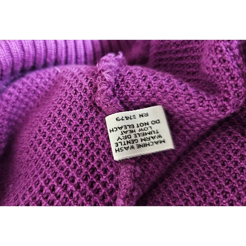 Vintage 90s‎ St Croix Sweater Mens XL Knit Purple V Neck Cotton Baggy Relaxed